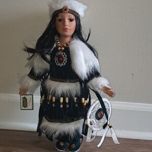 Native-American Themed Porcelain Doll